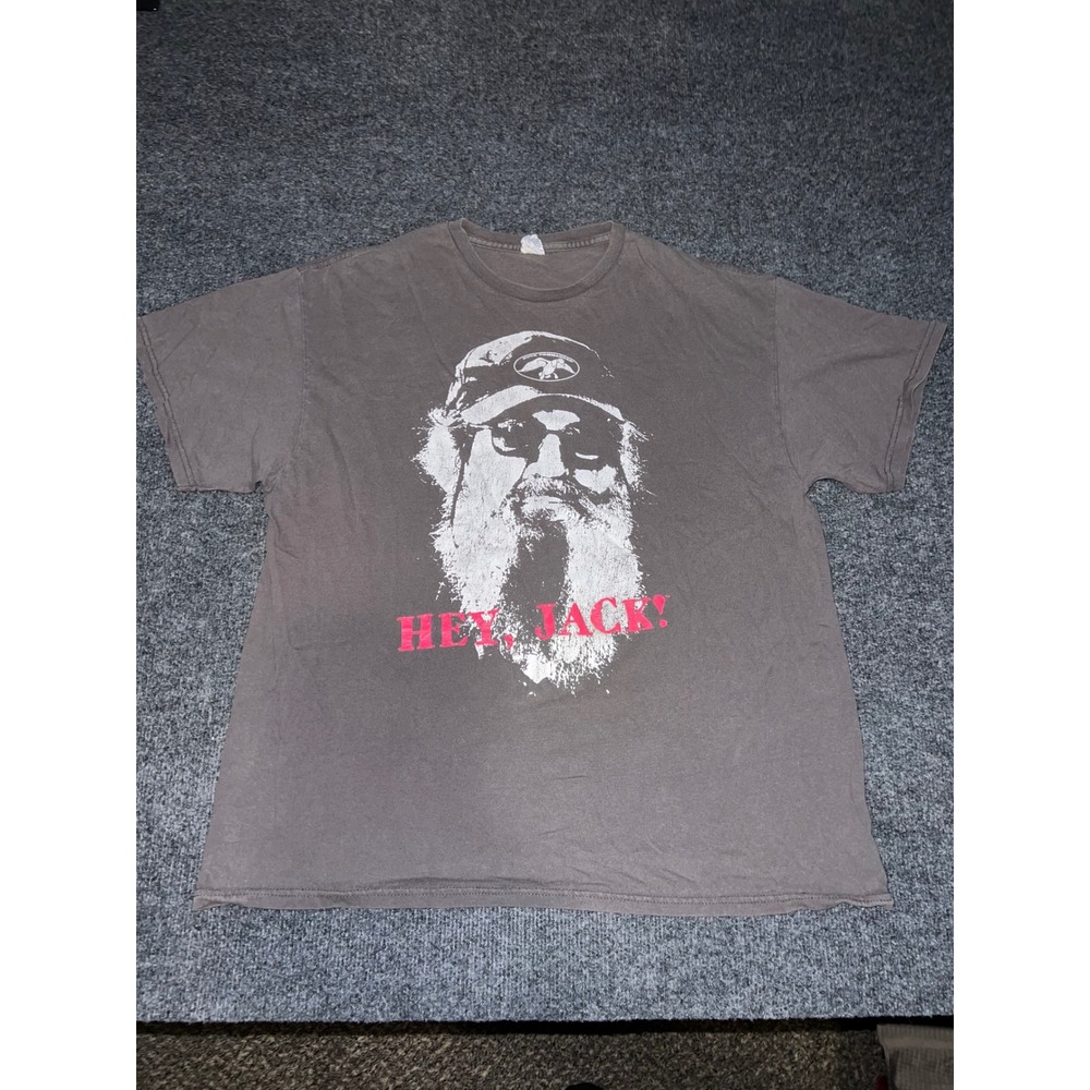 Duck Dynasty Si Robertson Hey Jack Graphic T-Shirt Charcoal Gray XL